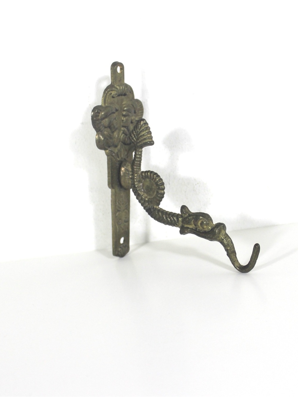 Vintage Brass Serpent Hook